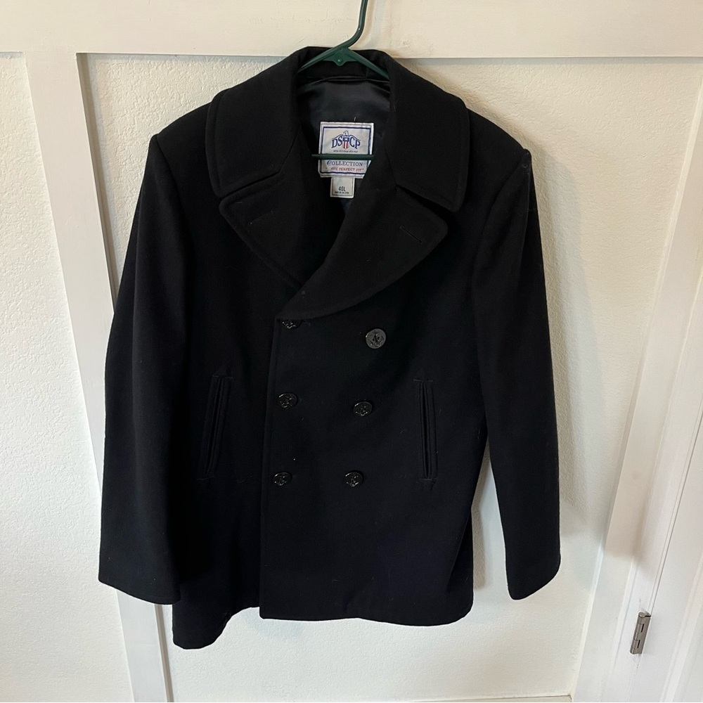 DSCP Quarterdeck Collection Men's 40L Wool Pea Coat